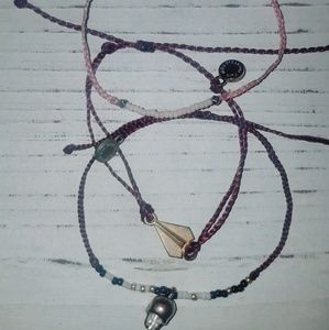 Paper airplane, pink seaseabeeded, creme w tassels